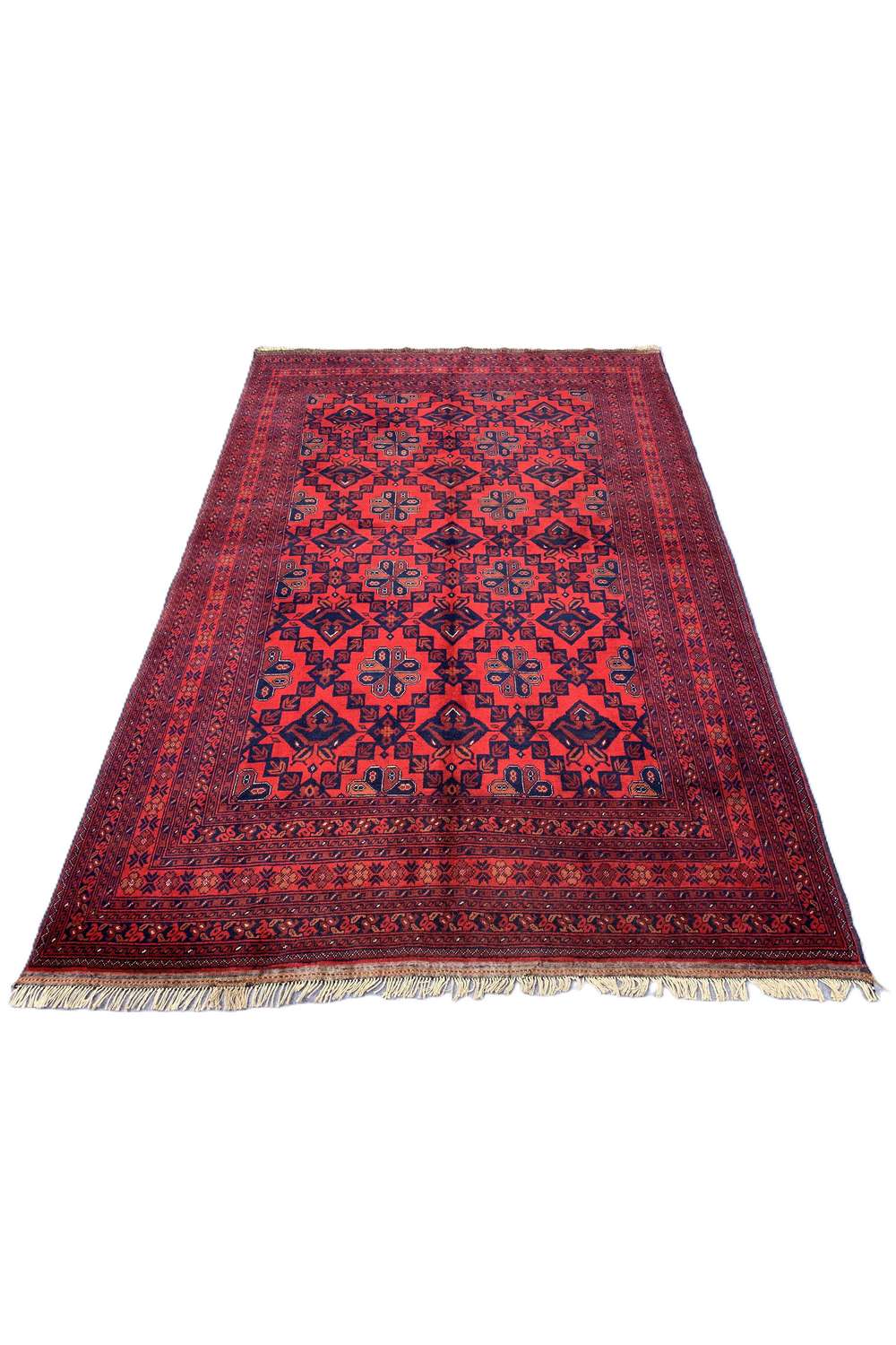 Fine Quality Hand Knotted Afghan Khal Mohammadi Wool Area Rug 9.6 x 6.5 Ft