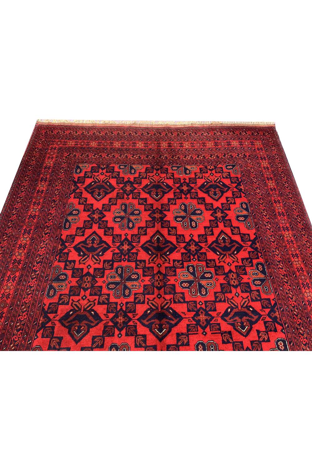 Fine Quality Hand Knotted Afghan Khal Mohammadi Wool Area Rug 9.6 x 6.5 Ft