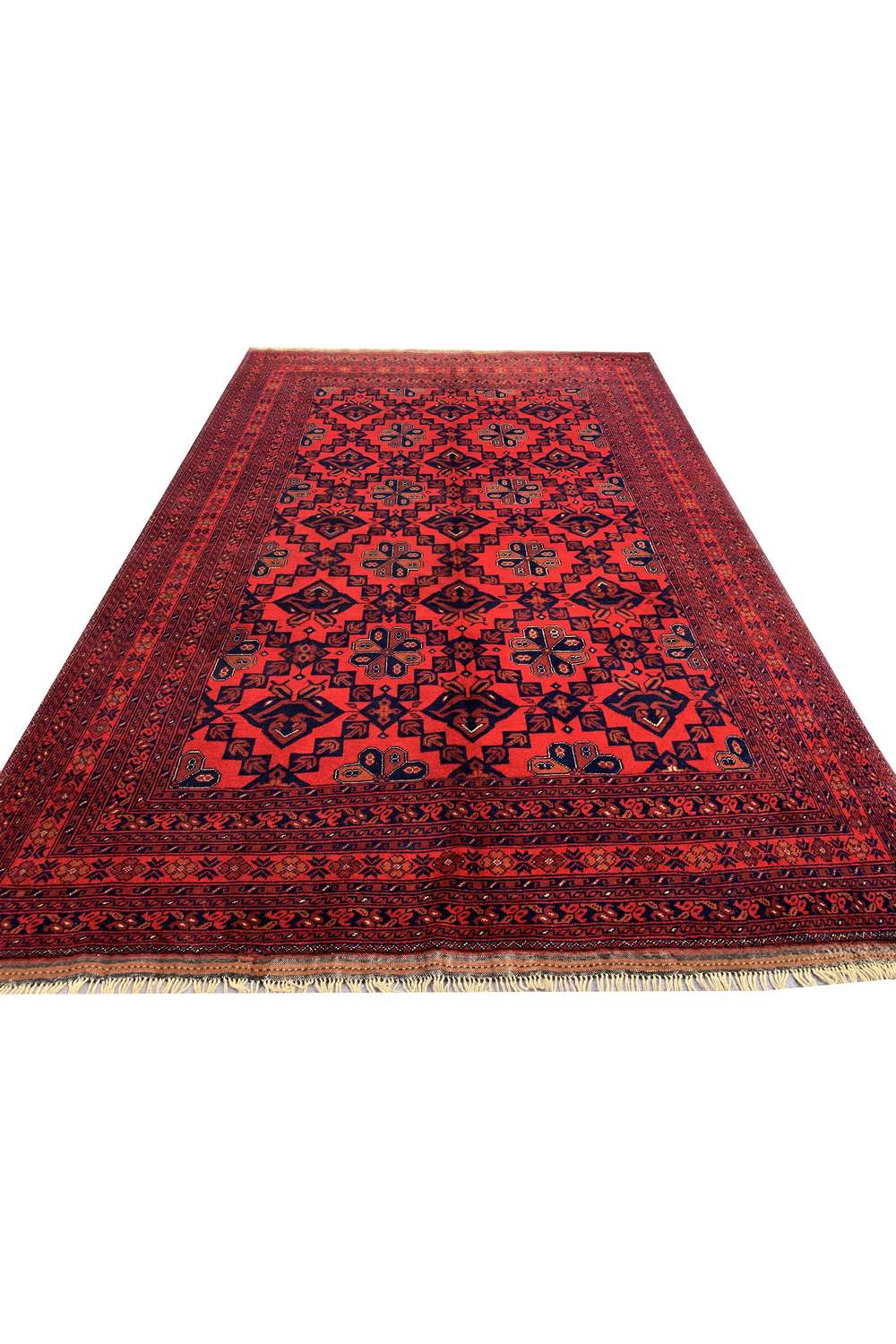 Fine Quality Hand Knotted Afghan Khal Mohammadi Wool Area Rug 9.6 x 6.5 Ft