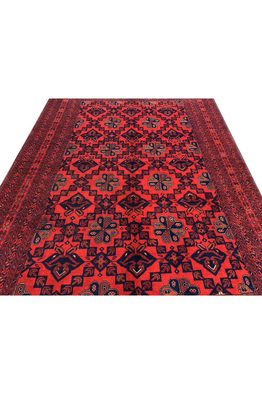 Fine Quality Hand Knotted Afghan Khal Mohammadi Wool Area Rug 9.6 x 6.5 Ft