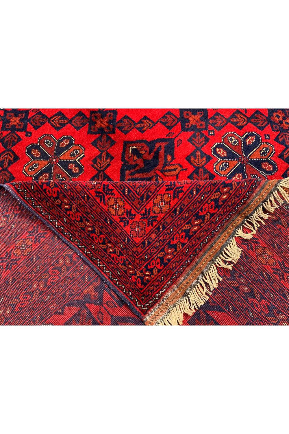 Fine Quality Hand Knotted Afghan Khal Mohammadi Wool Area Rug 9.6 x 6.5 Ft