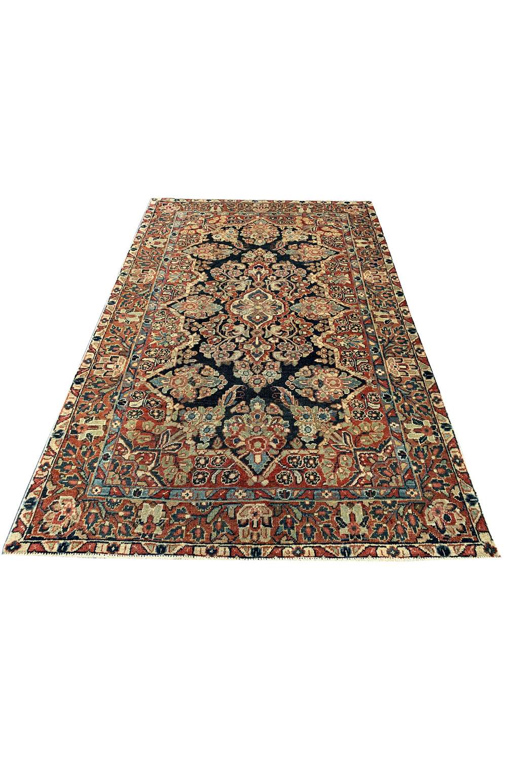 Amazing Hand Knotted Antique Persian Bakhtiyaar Wool Area Rug 6.5 x 4.2 Ft