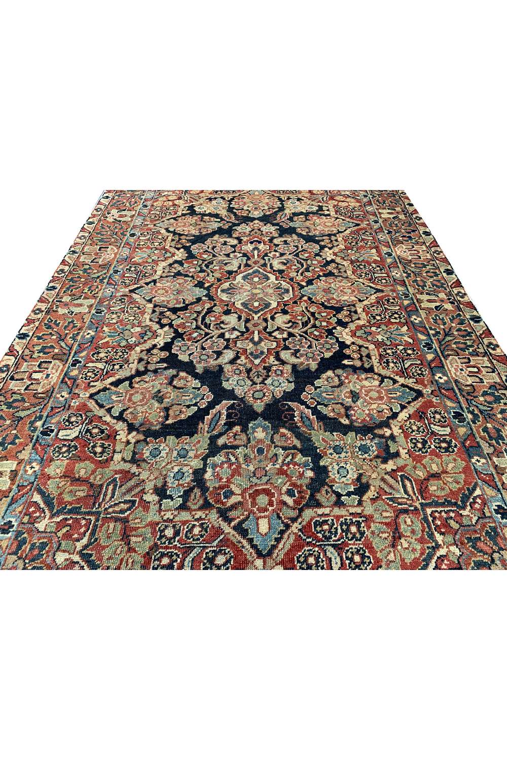 Amazing Hand Knotted Antique Persian Bakhtiyaar Wool Area Rug 6.5 x 4.2 Ft