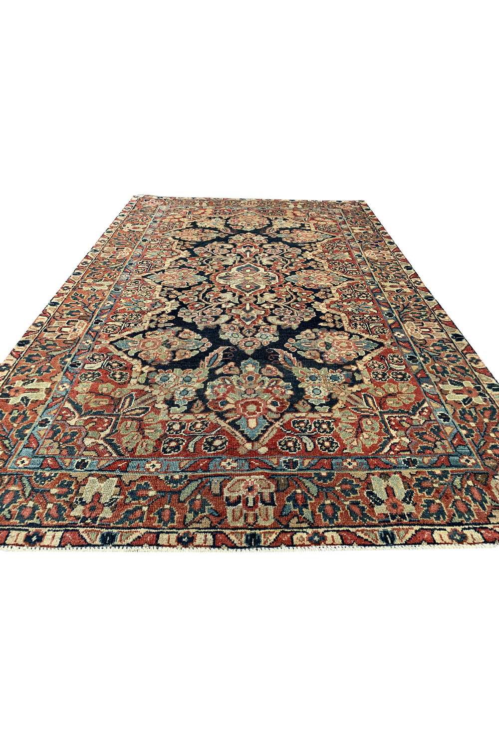 Amazing Hand Knotted Antique Persian Bakhtiyaar Wool Area Rug 6.5 x 4.2 Ft