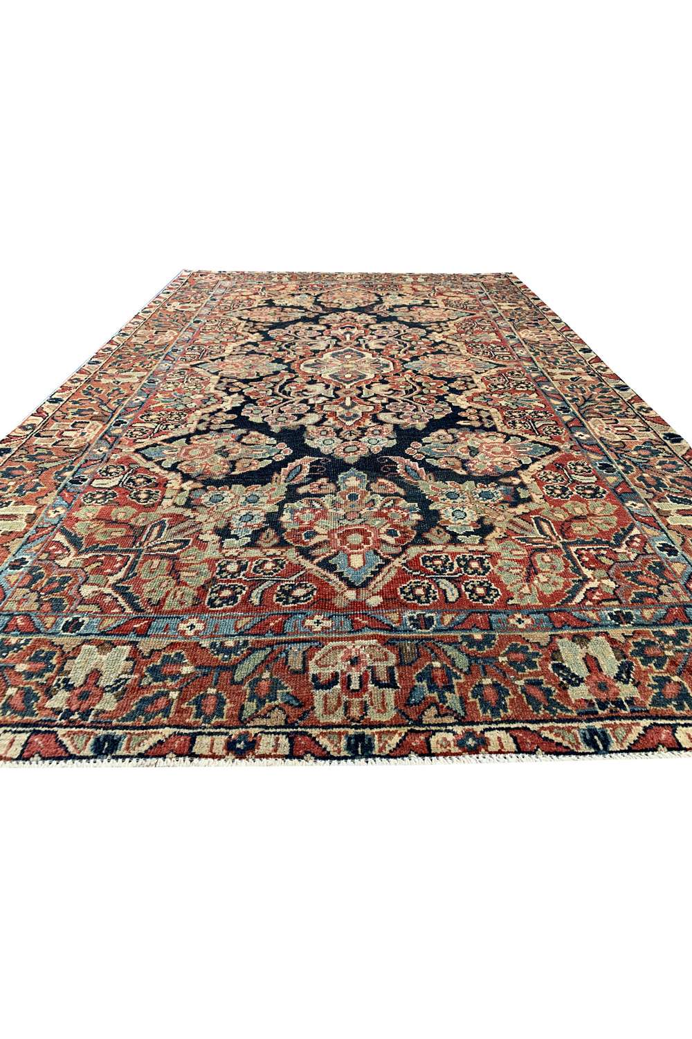 Amazing Hand Knotted Antique Persian Bakhtiyaar Wool Area Rug 6.5 x 4.2 Ft