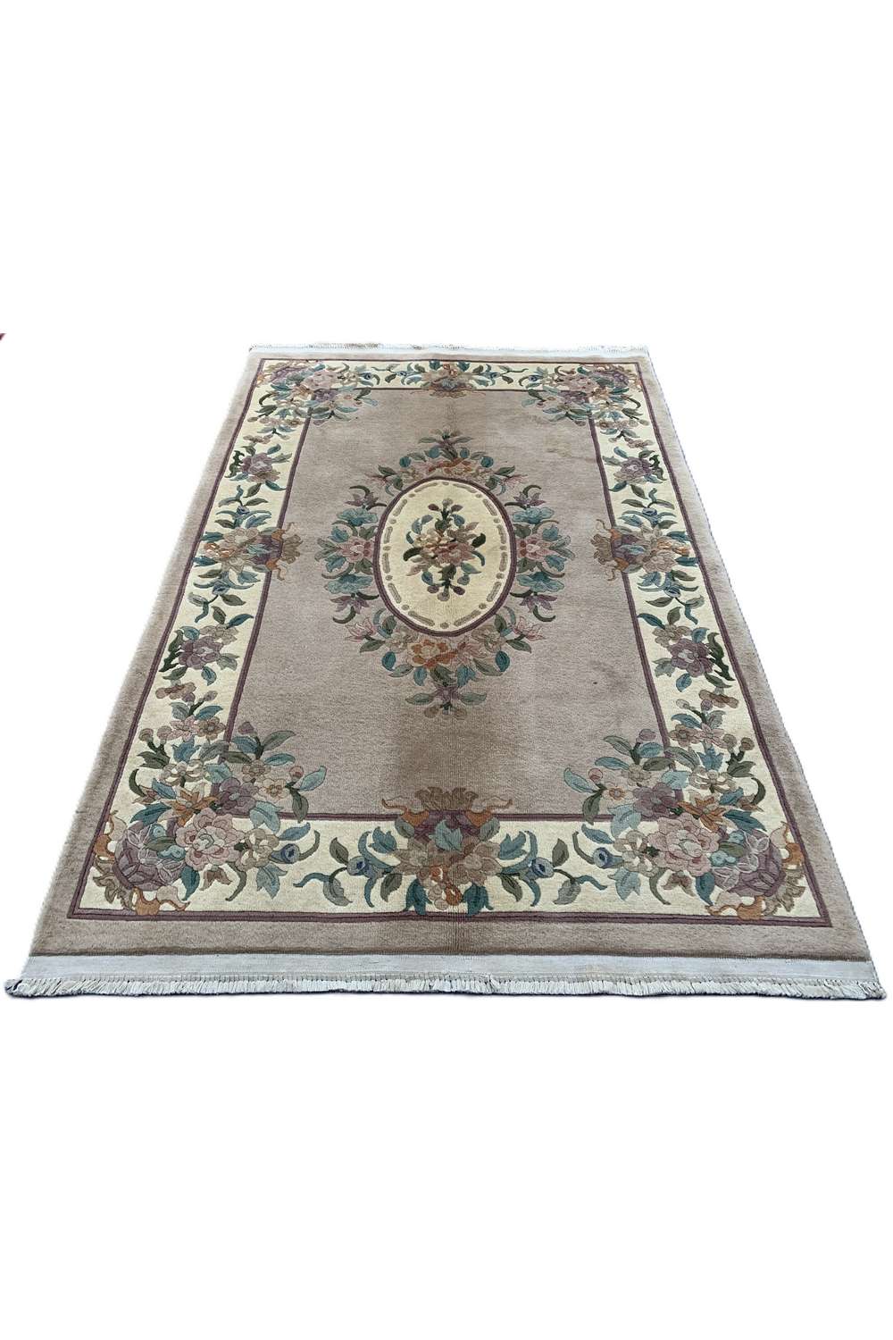 Amazing Hand Knotted Sino Tibet Silk Area Rug 6 x 4 Ft