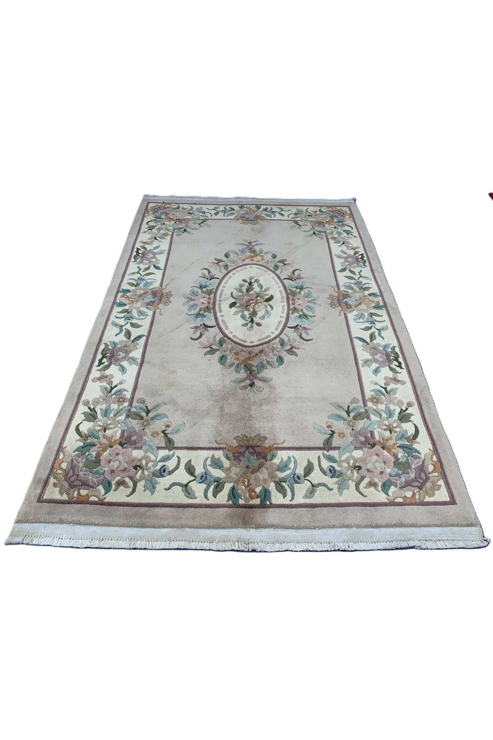 Amazing Hand Knotted Sino Tibet Silk Area Rug 6 x 4 Ft