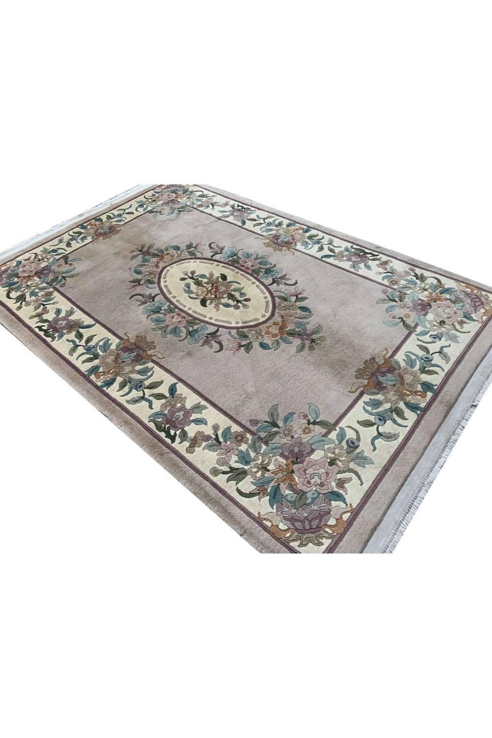 Amazing Hand Knotted Sino Tibet Silk Area Rug 6 x 4 Ft