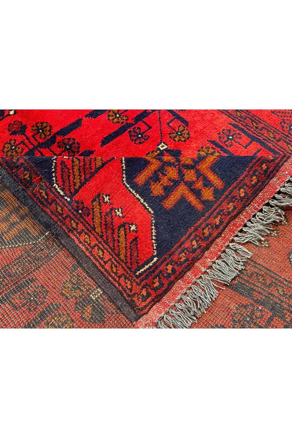 Fine Quality Hand Knotted Afghan Khal Muhammadi Wool Area Rug 4.10 x 3.5 Ft