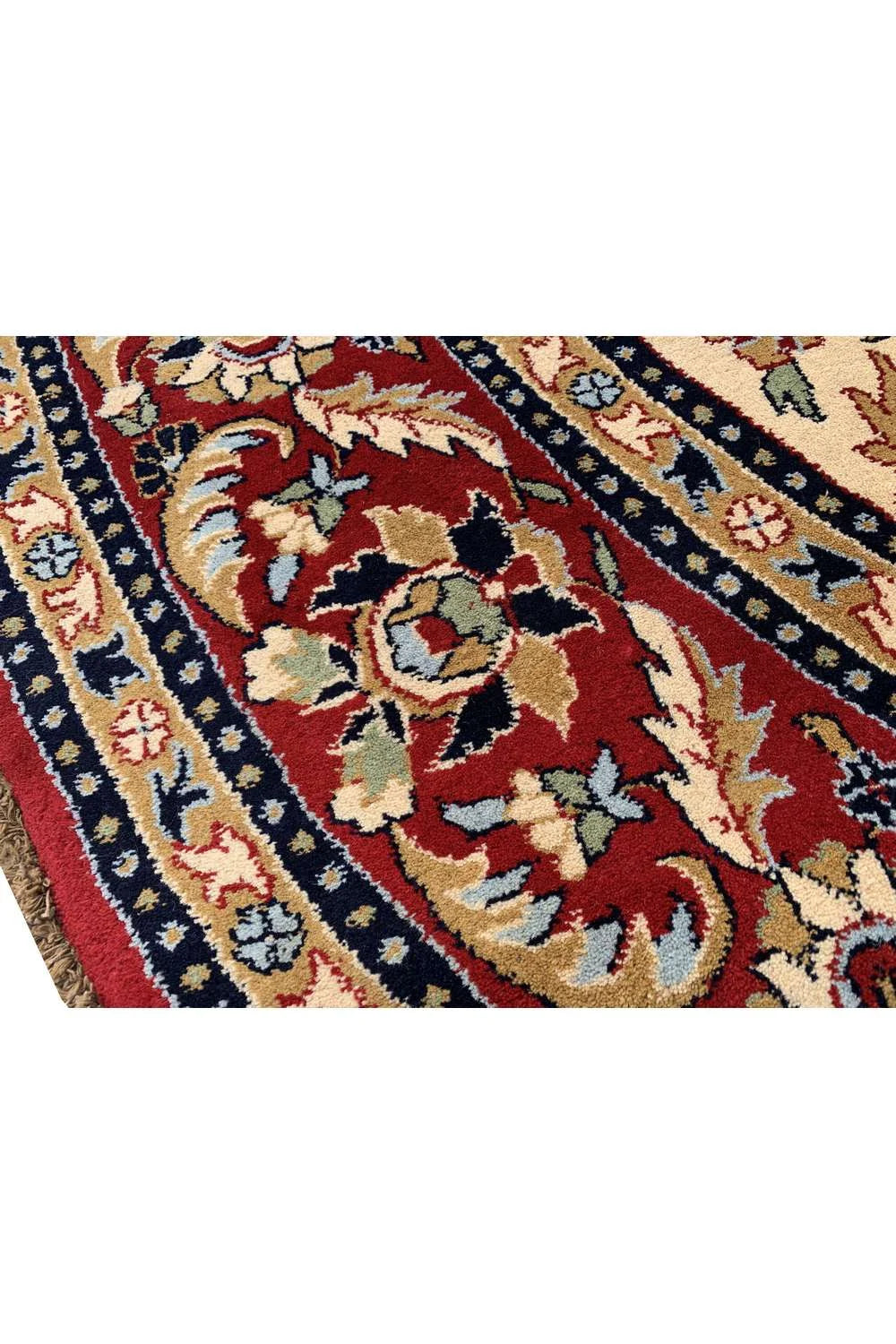 Amazing Hand Knotted Vintage Tabreez Round Wool Area Rug 9 x 8 Ft