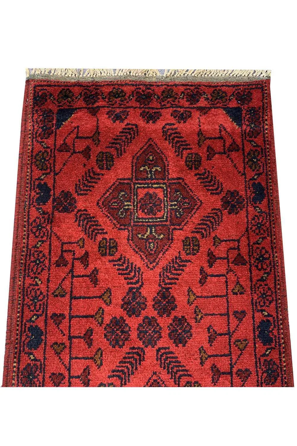Fine Quality Hand Knotted Afghan Khal Muhammadi Wool Area Rug 4.8 x 1.8 Ft