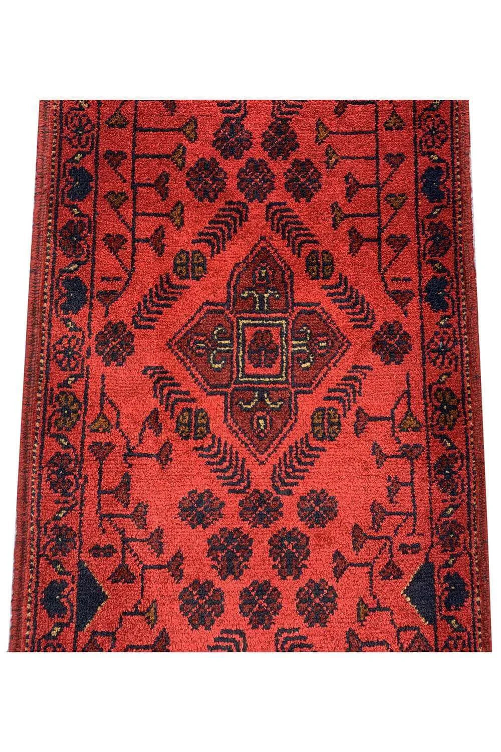 Fine Quality Hand Knotted Afghan Khal Muhammadi Wool Area Rug 4.8 x 1.8 Ft