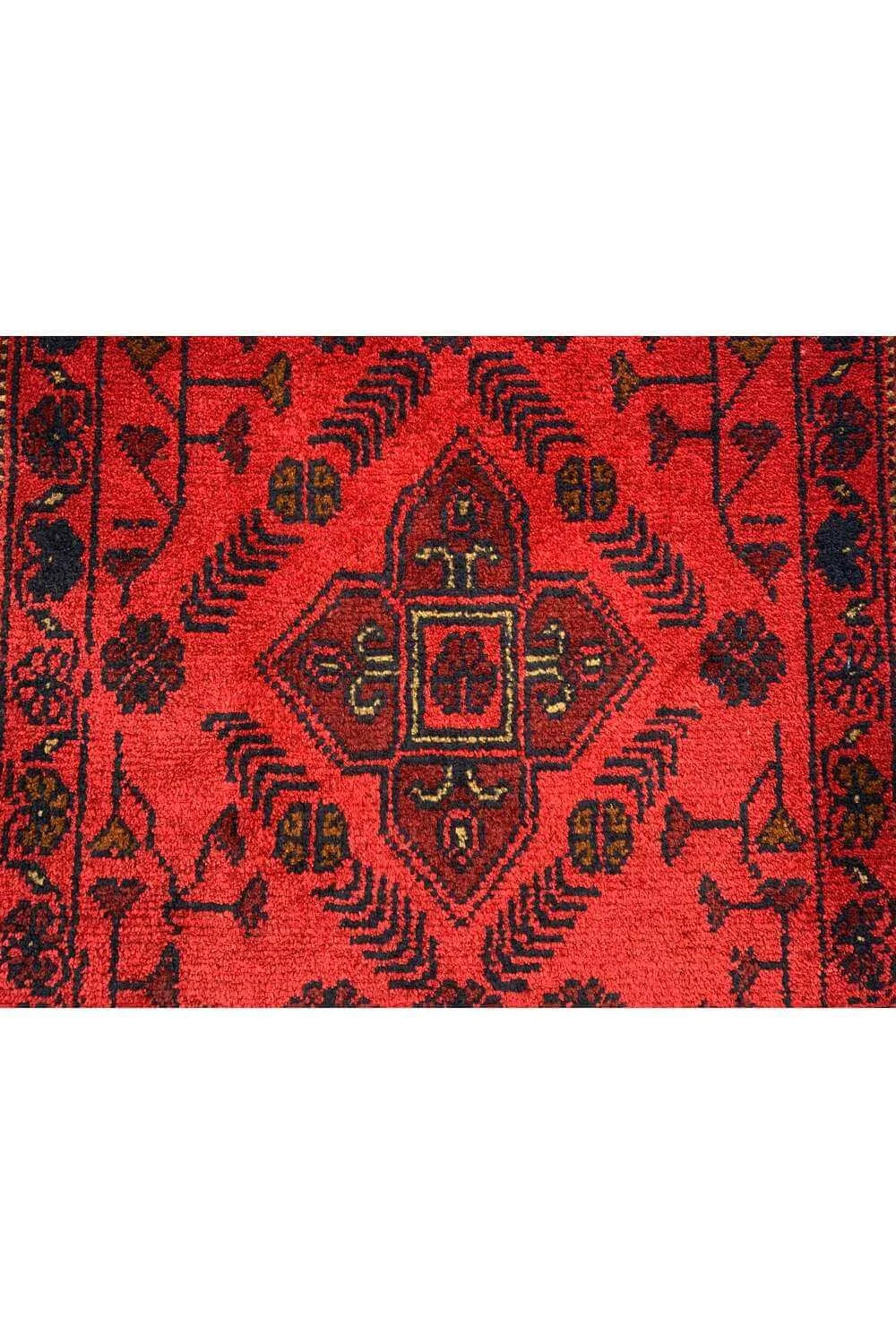 Fine Quality Hand Knotted Afghan Khal Muhammadi Wool Area Rug 4.8 x 1.8 Ft