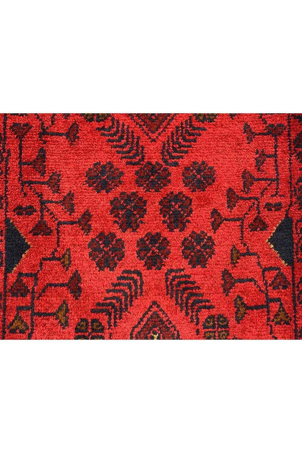Fine Quality Hand Knotted Afghan Khal Muhammadi Wool Area Rug 4.8 x 1.8 Ft