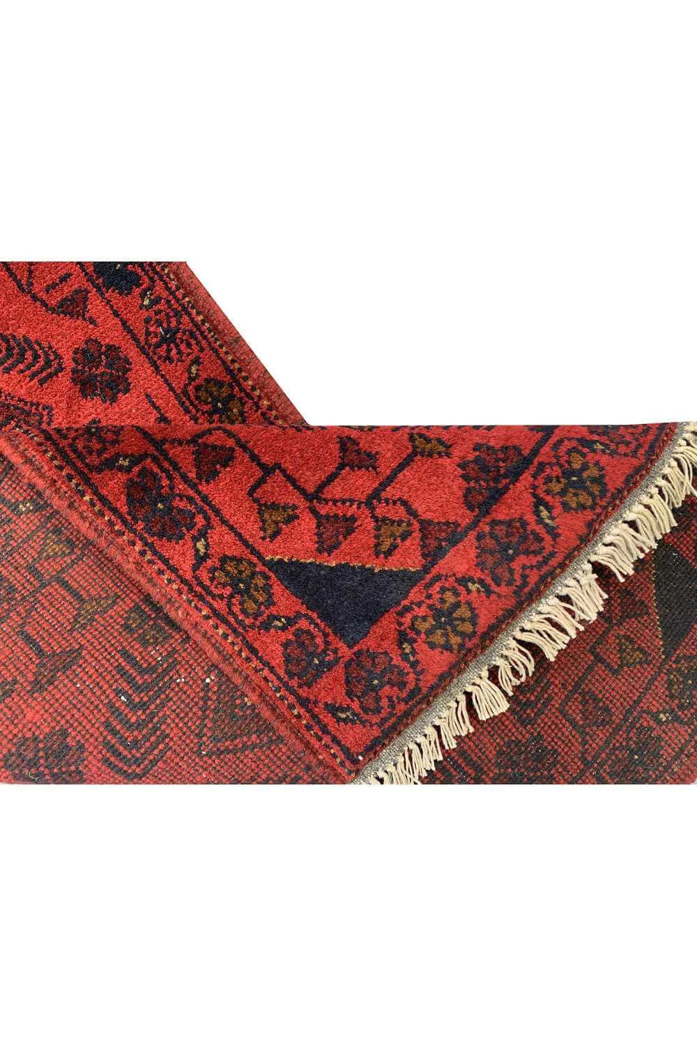 Fine Quality Hand Knotted Afghan Khal Muhammadi Wool Area Rug 4.8 x 1.8 Ft