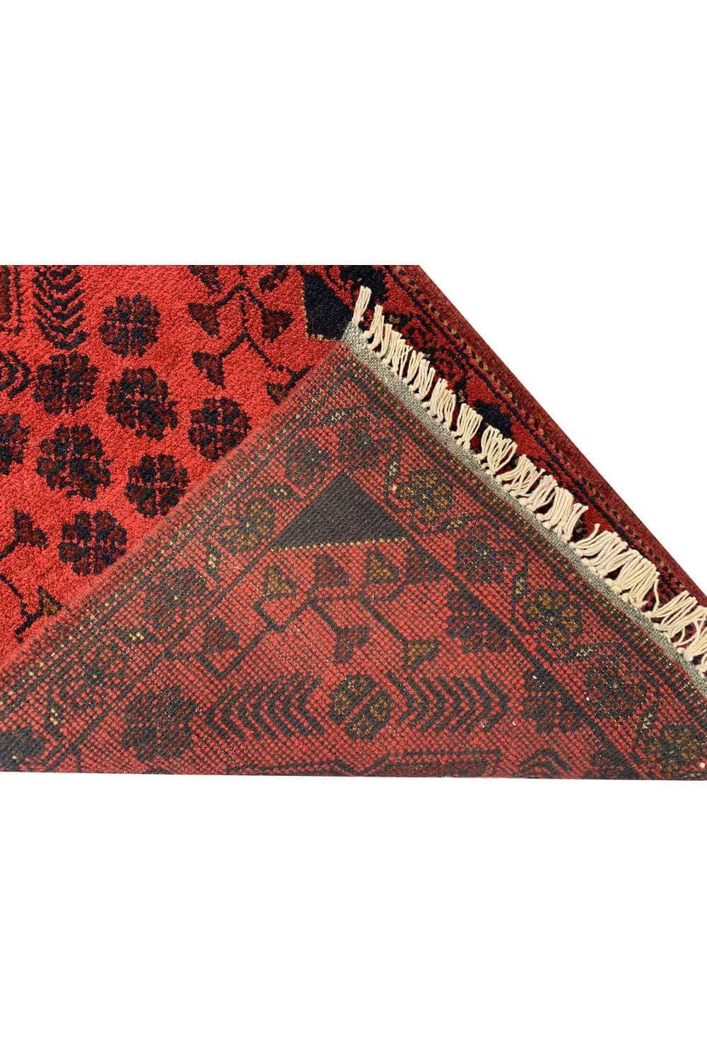 Fine Quality Hand Knotted Afghan Khal Muhammadi Wool Area Rug 4.8 x 1.8 Ft