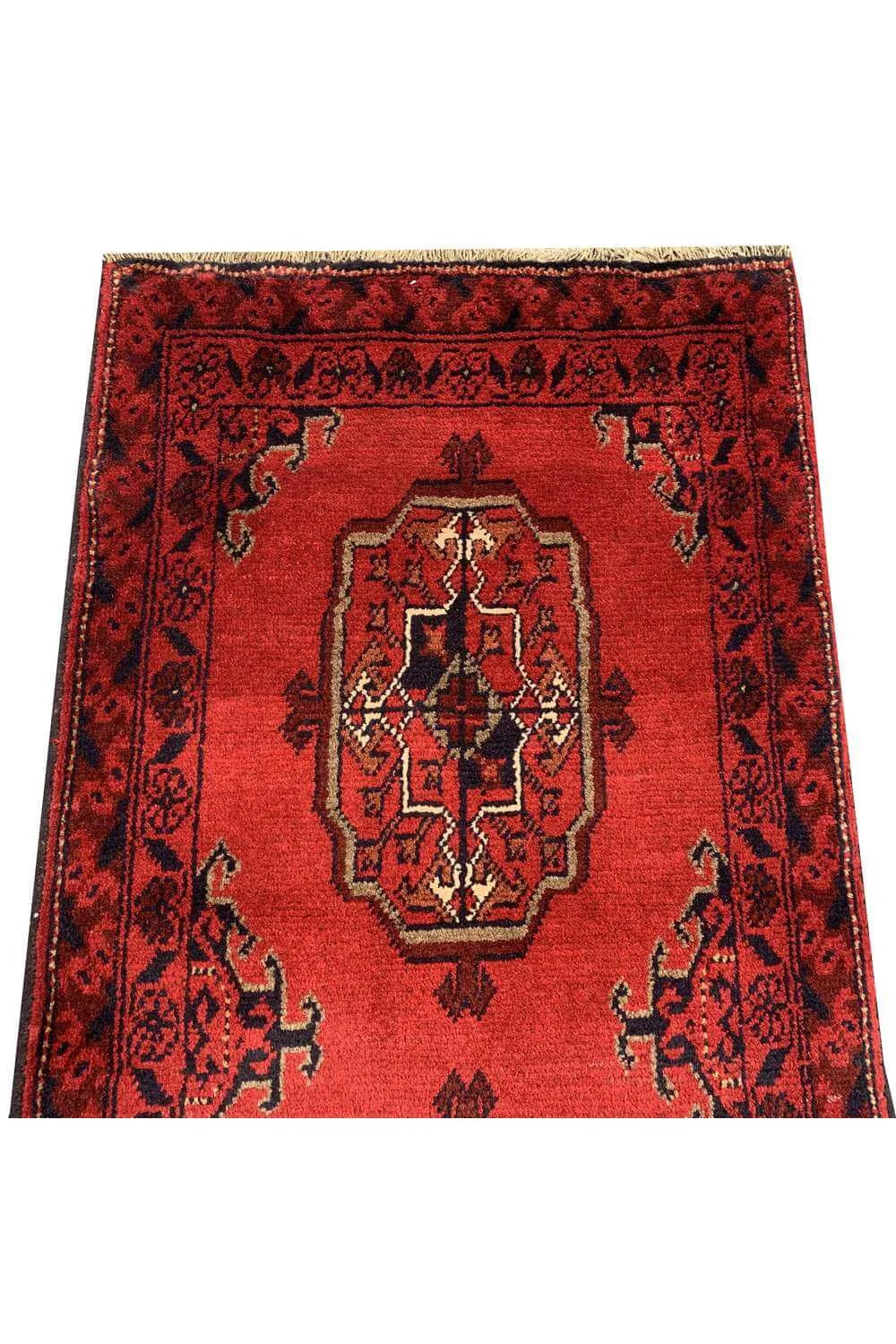 Fine Quality Hand Knotted Afghan Khal Muhammadi Wool Area Rug 4.9 x 1.9 Ft