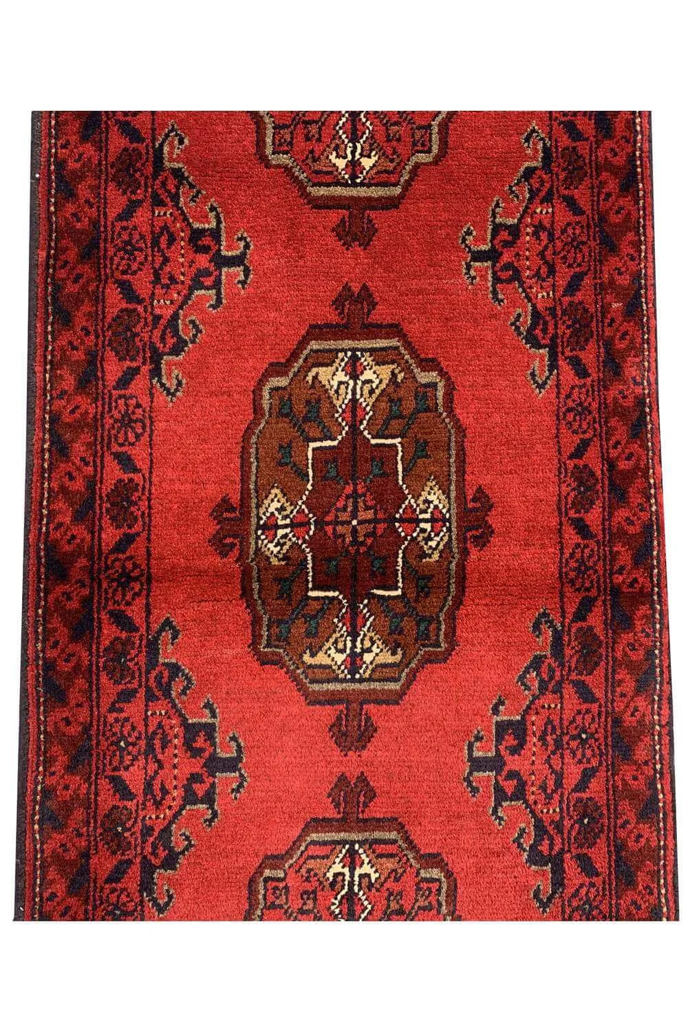 Fine Quality Hand Knotted Afghan Khal Muhammadi Wool Area Rug 4.9 x 1.9 Ft