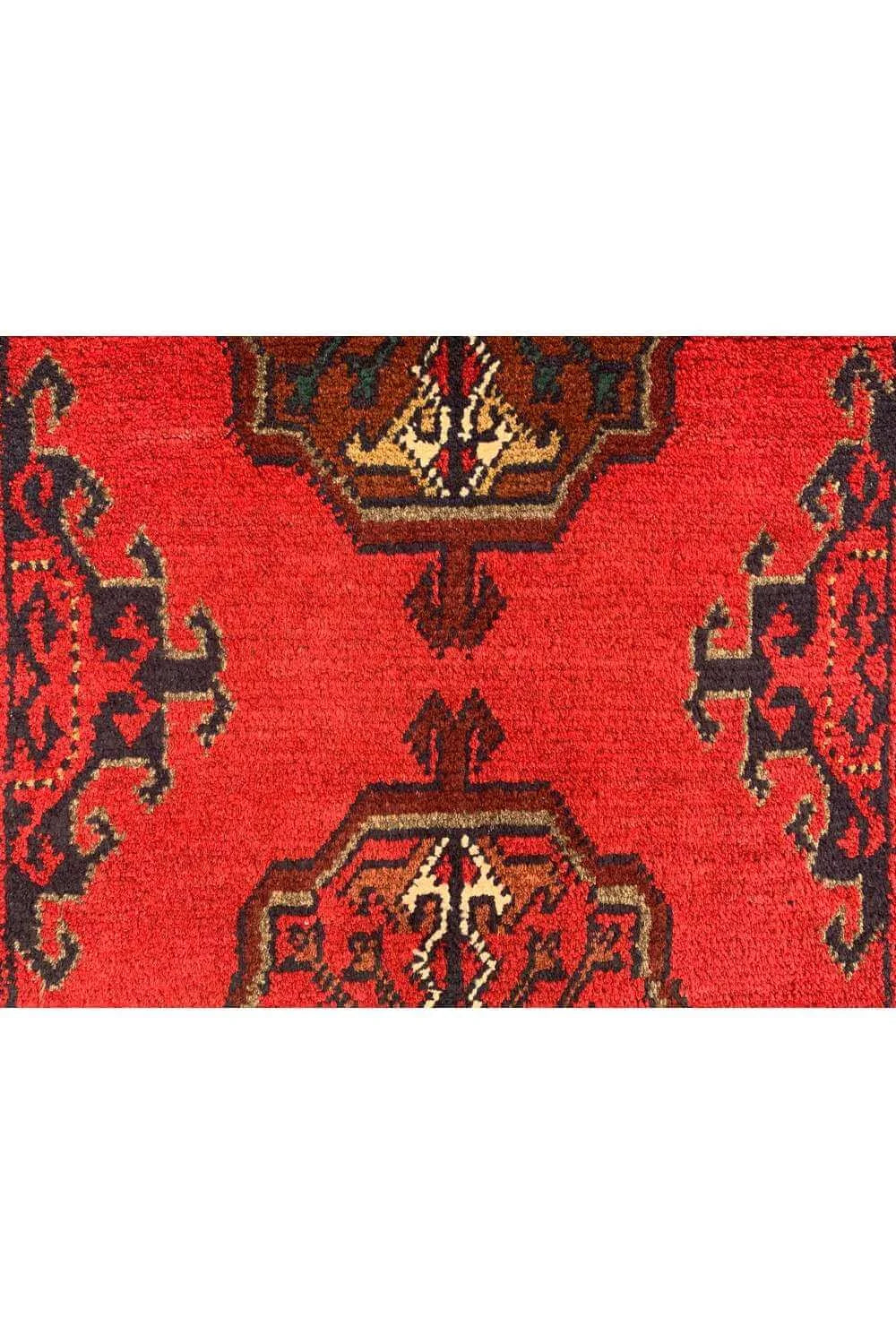 Fine Quality Hand Knotted Afghan Khal Muhammadi Wool Area Rug 4.9 x 1.9 Ft