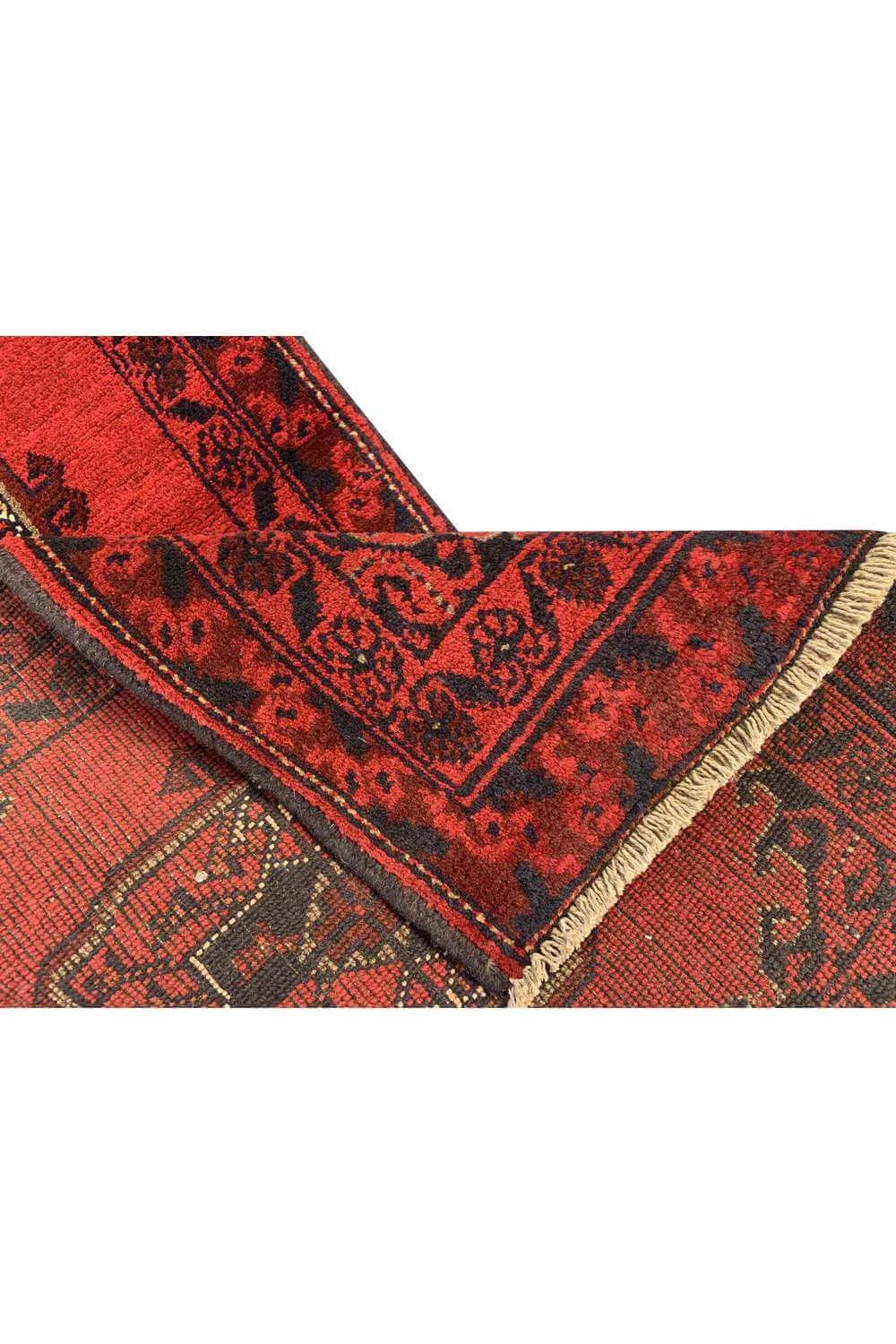 Fine Quality Hand Knotted Afghan Khal Muhammadi Wool Area Rug 4.9 x 1.9 Ft