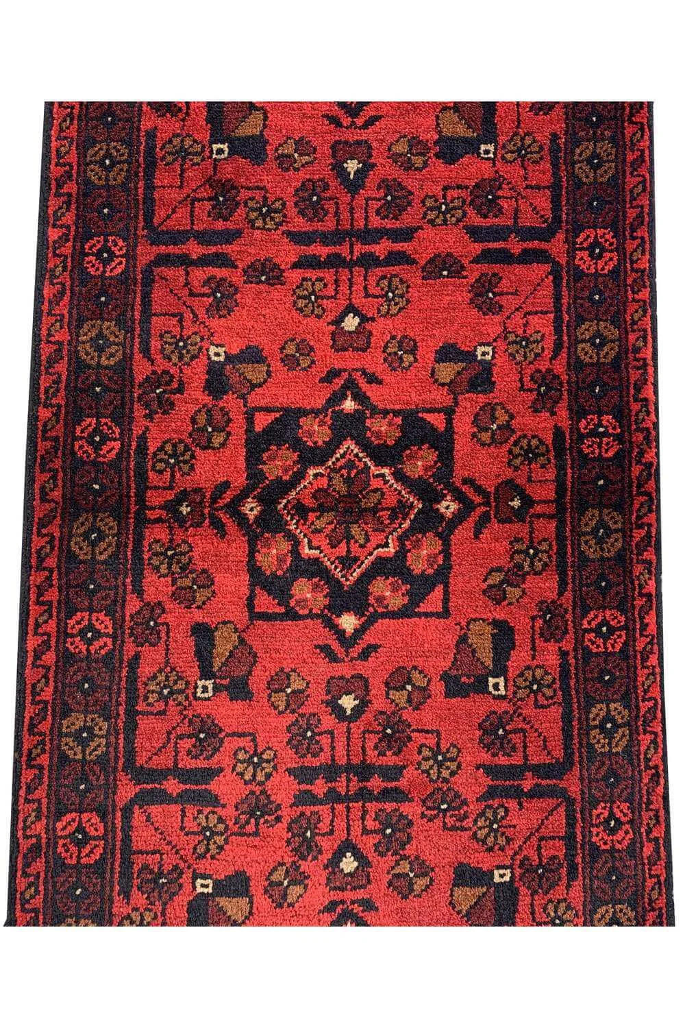 Fine Quality Hand Knotted Afghan Khal Muhammadi Wool Area Rug 4.11 x 1.9 Ft