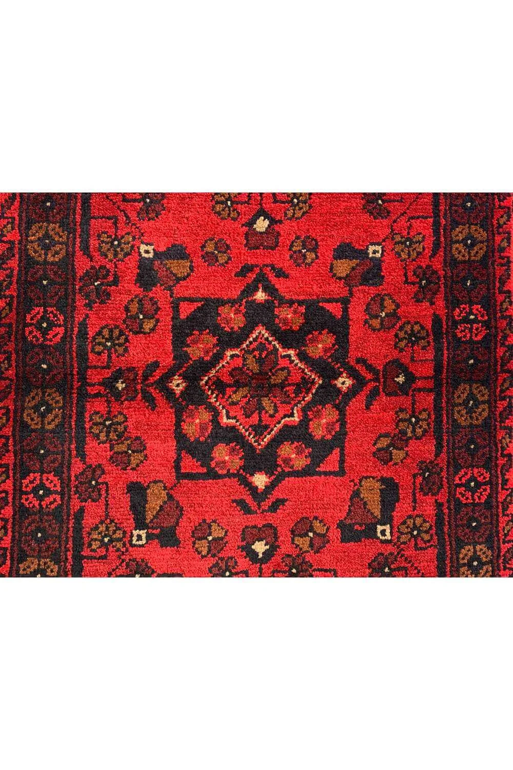 Fine Quality Hand Knotted Afghan Khal Muhammadi Wool Area Rug 4.11 x 1.9 Ft