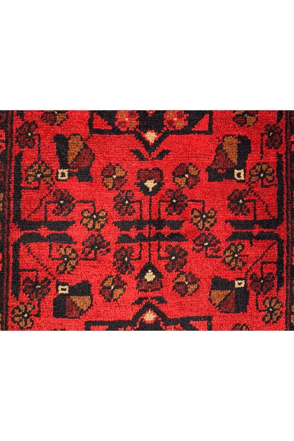 Fine Quality Hand Knotted Afghan Khal Muhammadi Wool Area Rug 4.11 x 1.9 Ft