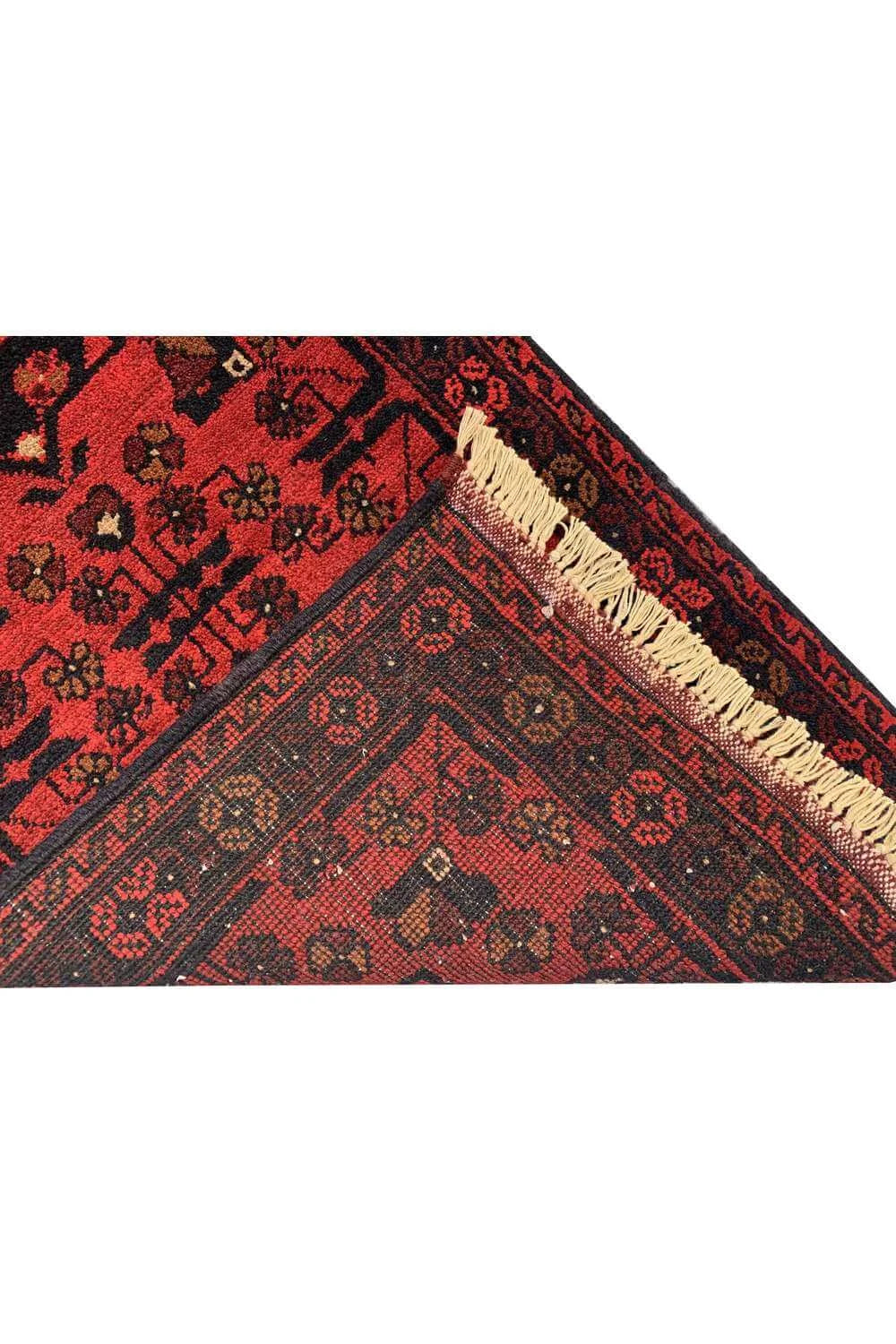 Fine Quality Hand Knotted Afghan Khal Muhammadi Wool Area Rug 4.11 x 1.9 Ft
