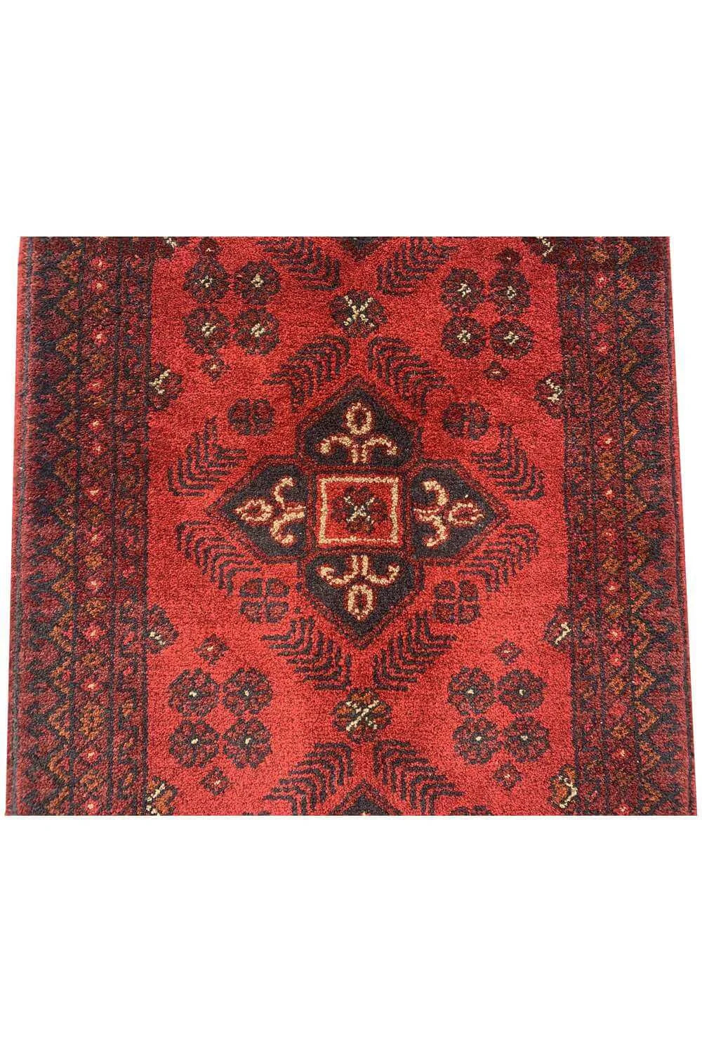 Fine Quality Hand Knotted Afghan Khal Muhammadi Wool Area Rug 4.11 x 1.10 Ft