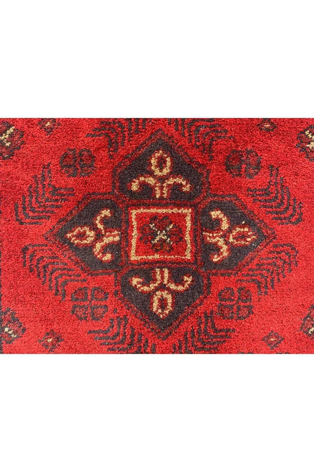 Fine Quality Hand Knotted Afghan Khal Muhammadi Wool Area Rug 4.11 x 1.10 Ft
