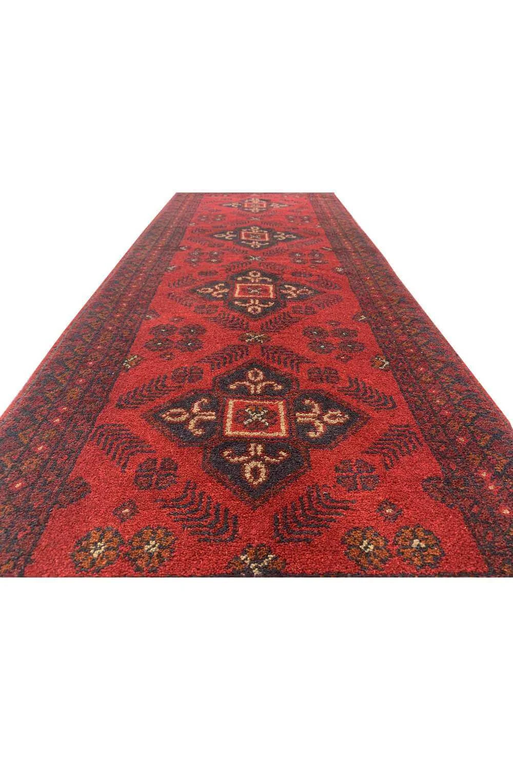Fine Quality Hand Knotted Afghan Khal Muhammadi Wool Area Rug 4.11 x 1.10 Ft