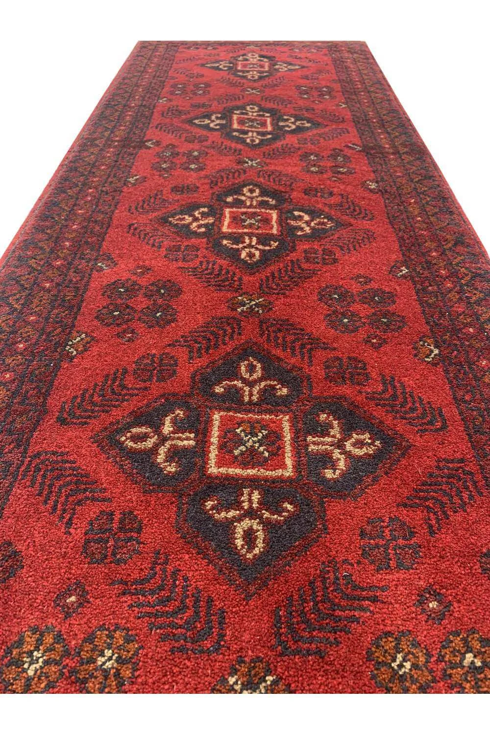 Fine Quality Hand Knotted Afghan Khal Muhammadi Wool Area Rug 4.11 x 1.10 Ft