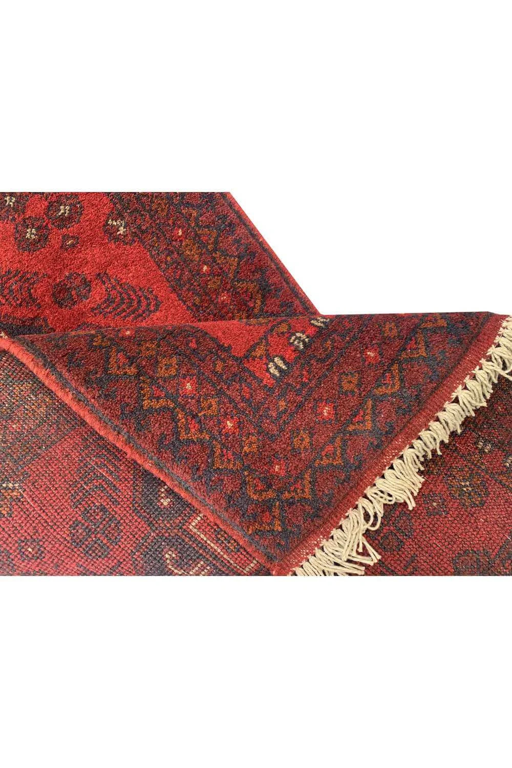 Fine Quality Hand Knotted Afghan Khal Muhammadi Wool Area Rug 4.11 x 1.10 Ft