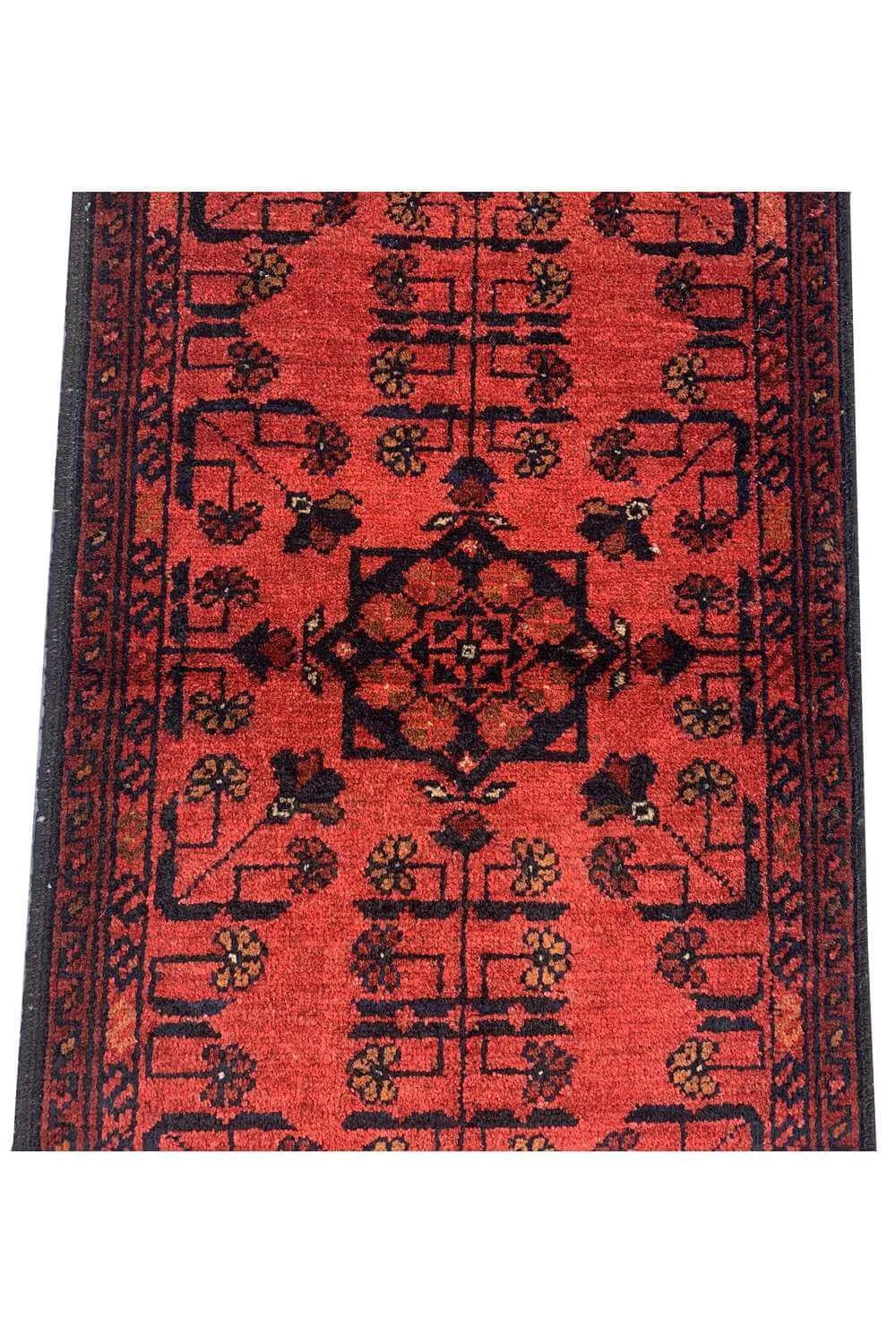 Fine Quality Hand Knotted Afghan Khal Muhammadi Wool Area Rug 4.10 x 1.9 Ft