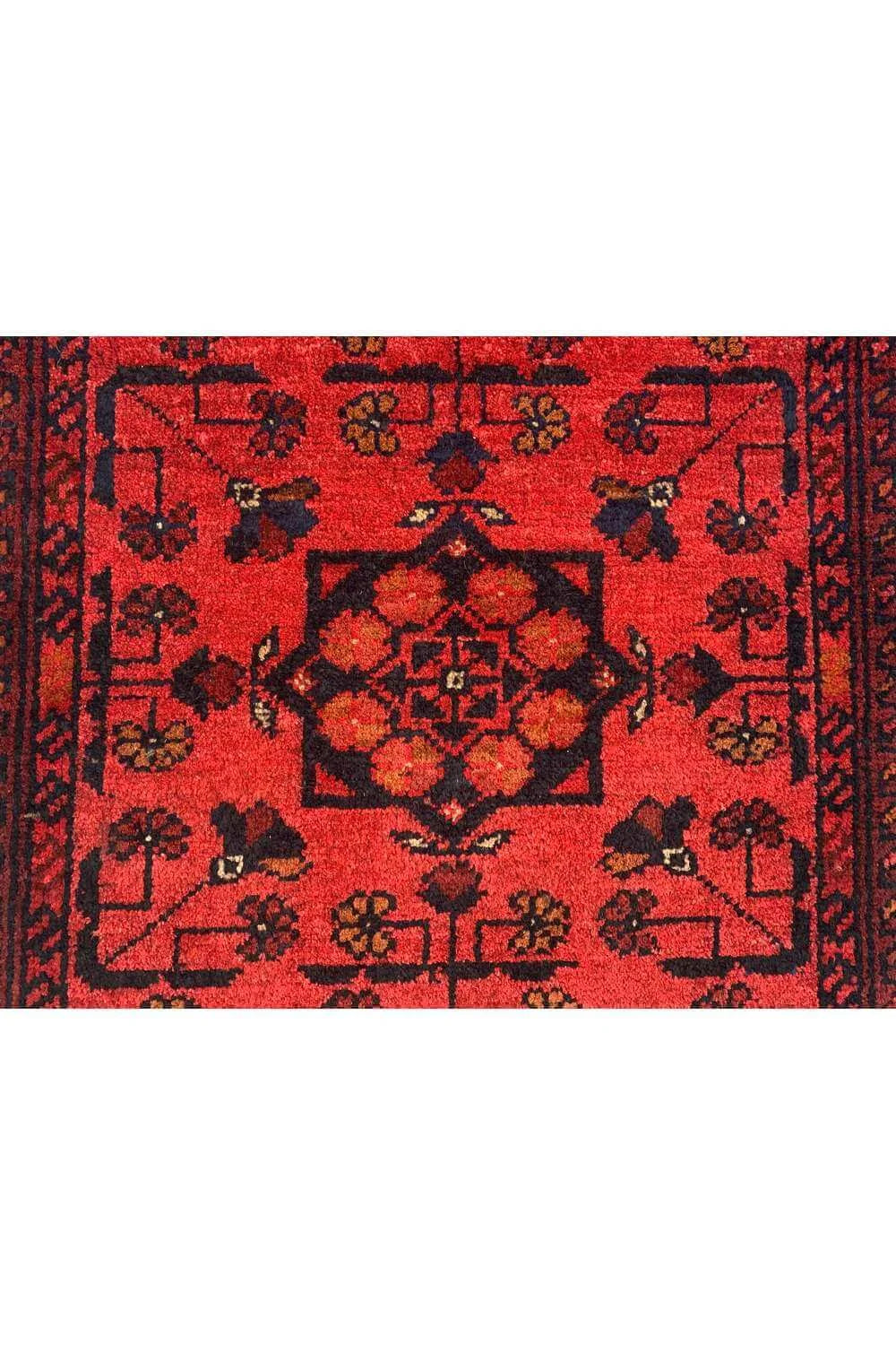 Fine Quality Hand Knotted Afghan Khal Muhammadi Wool Area Rug 4.10 x 1.9 Ft