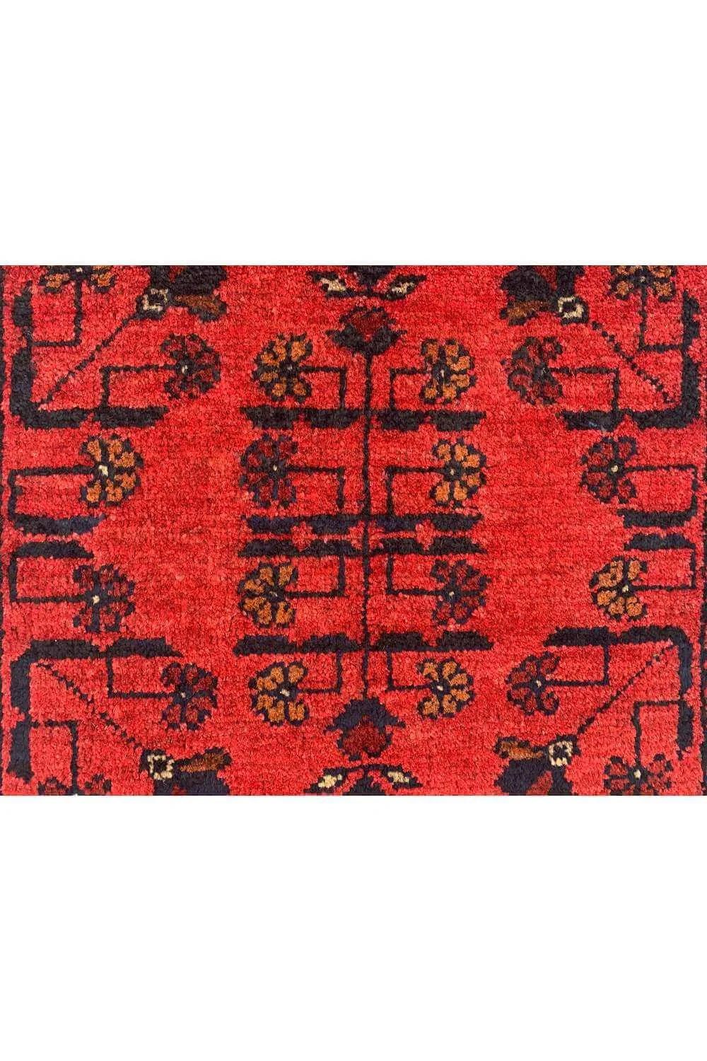 Fine Quality Hand Knotted Afghan Khal Muhammadi Wool Area Rug 4.10 x 1.9 Ft