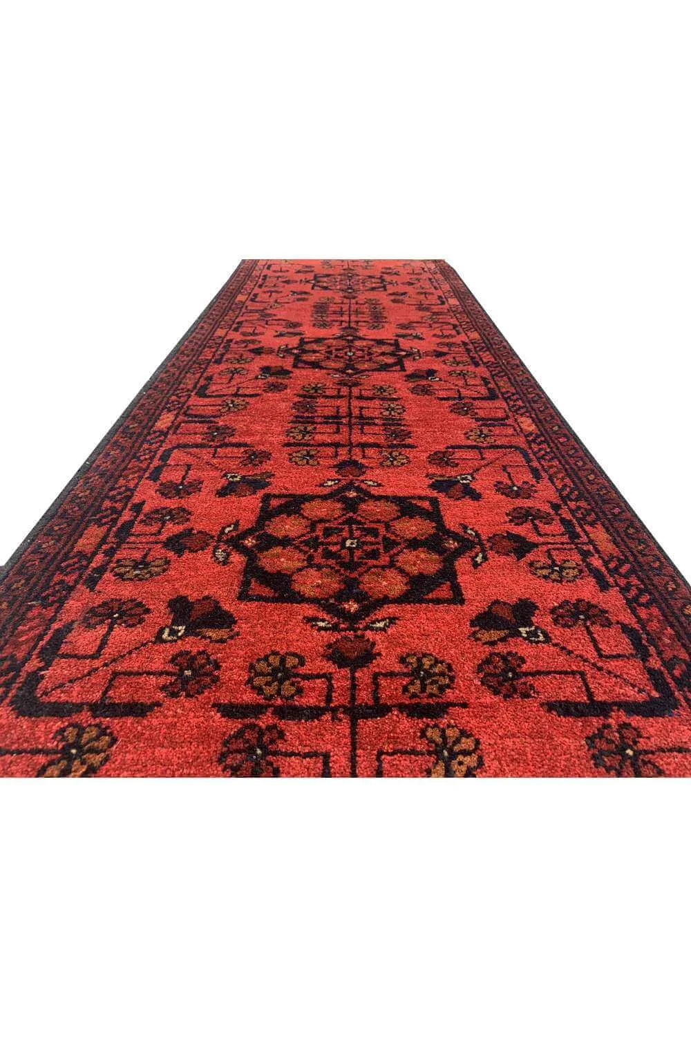 Fine Quality Hand Knotted Afghan Khal Muhammadi Wool Area Rug 4.10 x 1.9 Ft