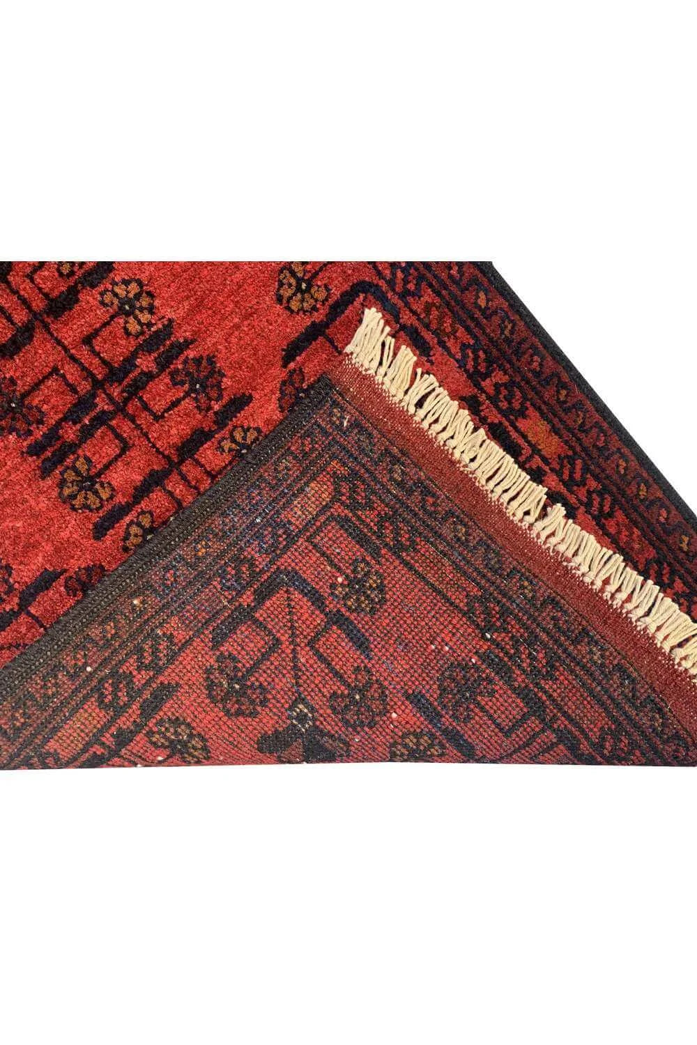 Fine Quality Hand Knotted Afghan Khal Muhammadi Wool Area Rug 4.10 x 1.9 Ft