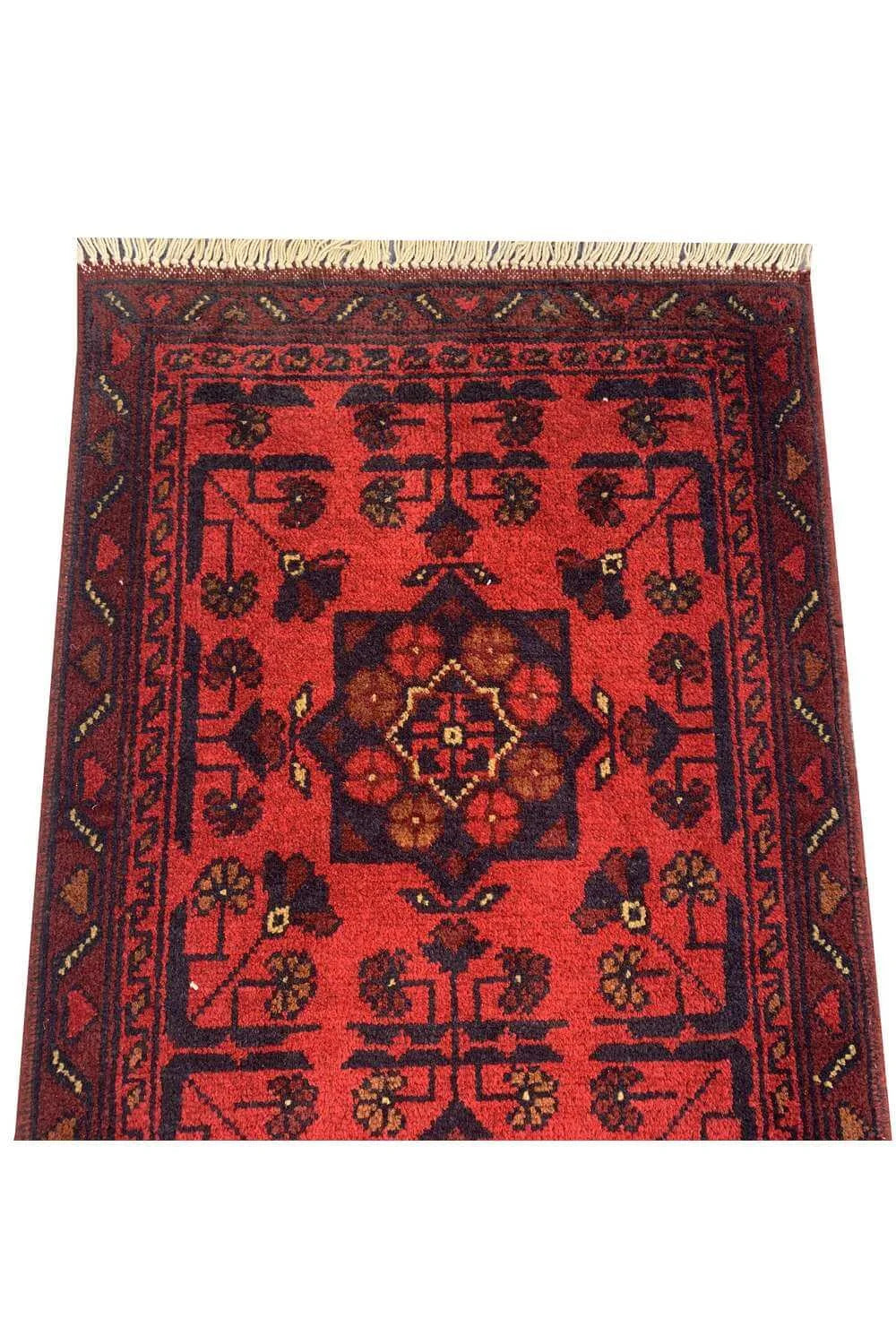 Fine Quality Hand Knotted Afghan Khal Muhammadi Wool Area Rug 4.10 x 1.9 Ft