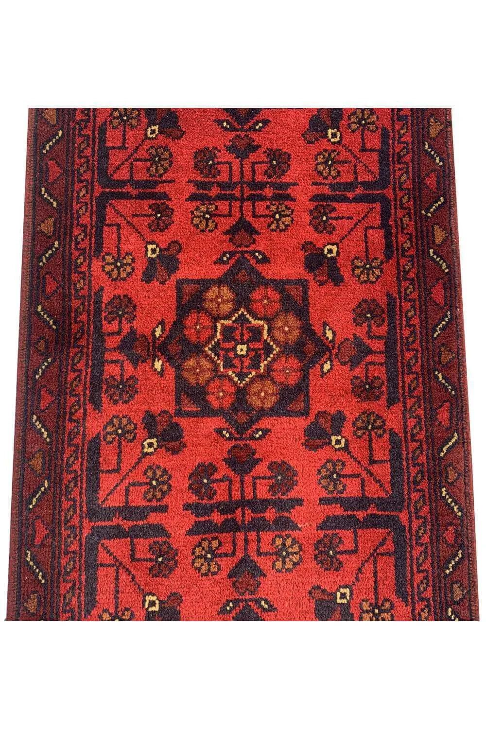 Fine Quality Hand Knotted Afghan Khal Muhammadi Wool Area Rug 4.10 x 1.9 Ft