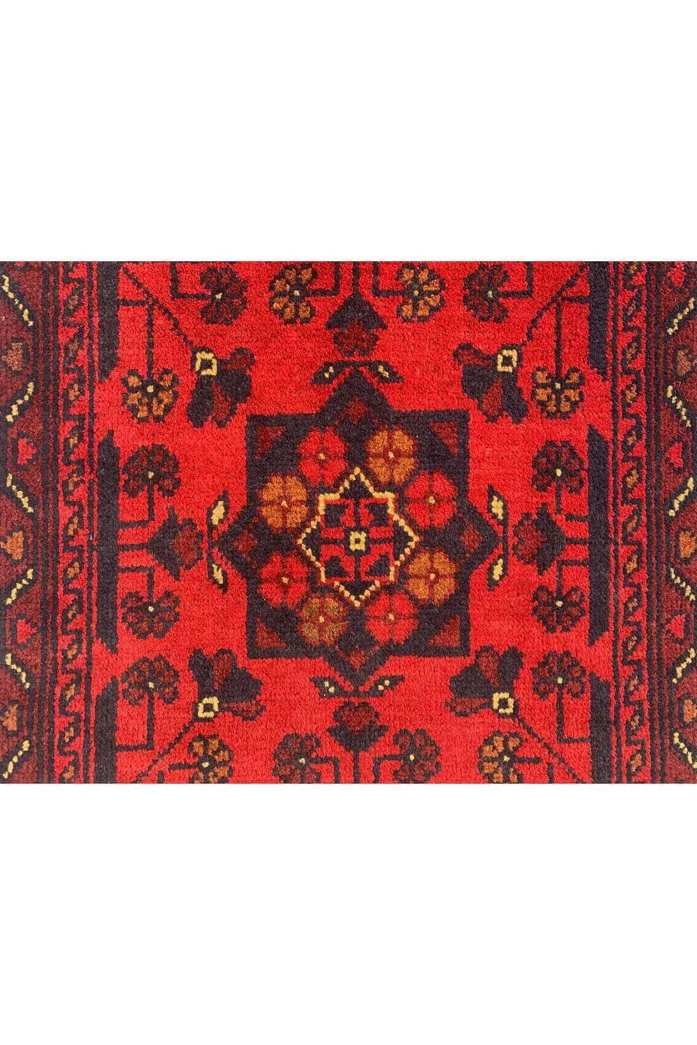 Fine Quality Hand Knotted Afghan Khal Muhammadi Wool Area Rug 4.10 x 1.9 Ft