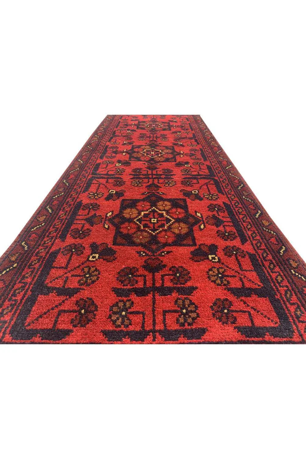 Fine Quality Hand Knotted Afghan Khal Muhammadi Wool Area Rug 4.10 x 1.9 Ft