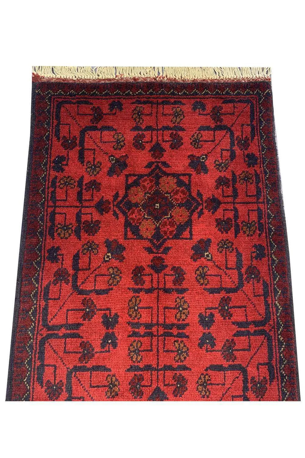 Fine Quality Hand Knotted Afghan Khal Muhammadi Wool Area Rug 4.9 x 1.8 Ft