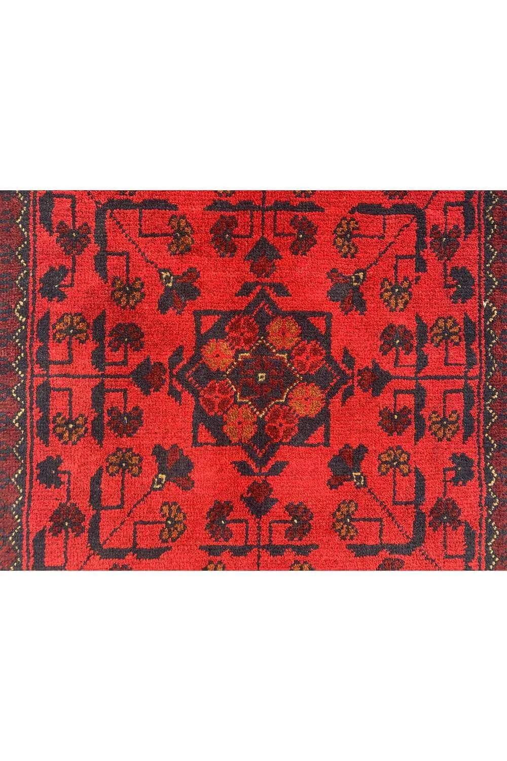 Fine Quality Hand Knotted Afghan Khal Muhammadi Wool Area Rug 4.9 x 1.8 Ft
