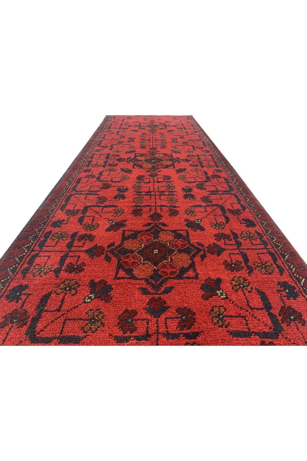Fine Quality Hand Knotted Afghan Khal Muhammadi Wool Area Rug 4.9 x 1.8 Ft