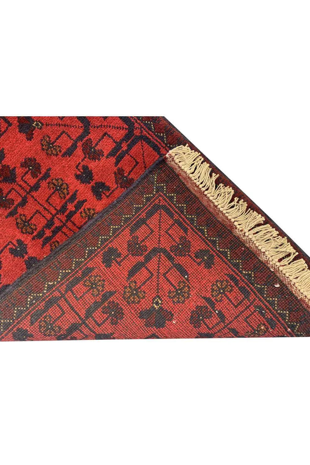 Fine Quality Hand Knotted Afghan Khal Muhammadi Wool Area Rug 4.9 x 1.8 Ft