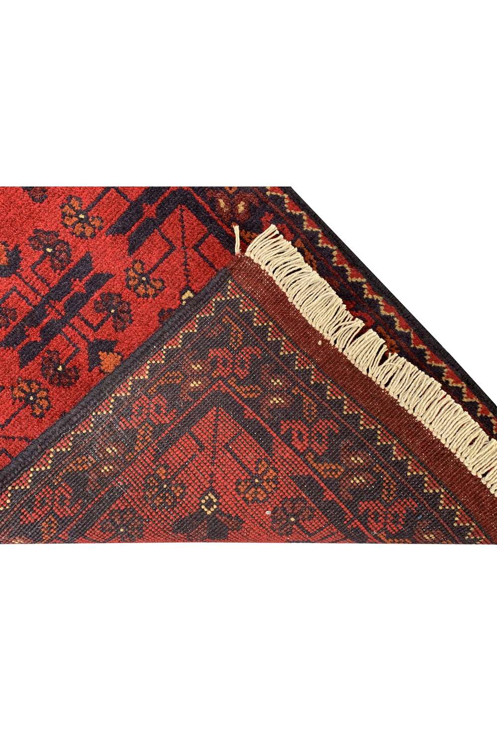 Fine Quality Hand Knotted Afghan Khal Muhammadi Wool Area Rug 4.9 x 1.9 Ft