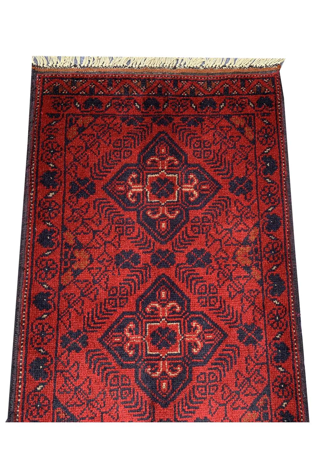 Fine Quality Hand Knotted Afghan Khal Muhammadi Wool Area Rug 5.0 x 1.9 Ft