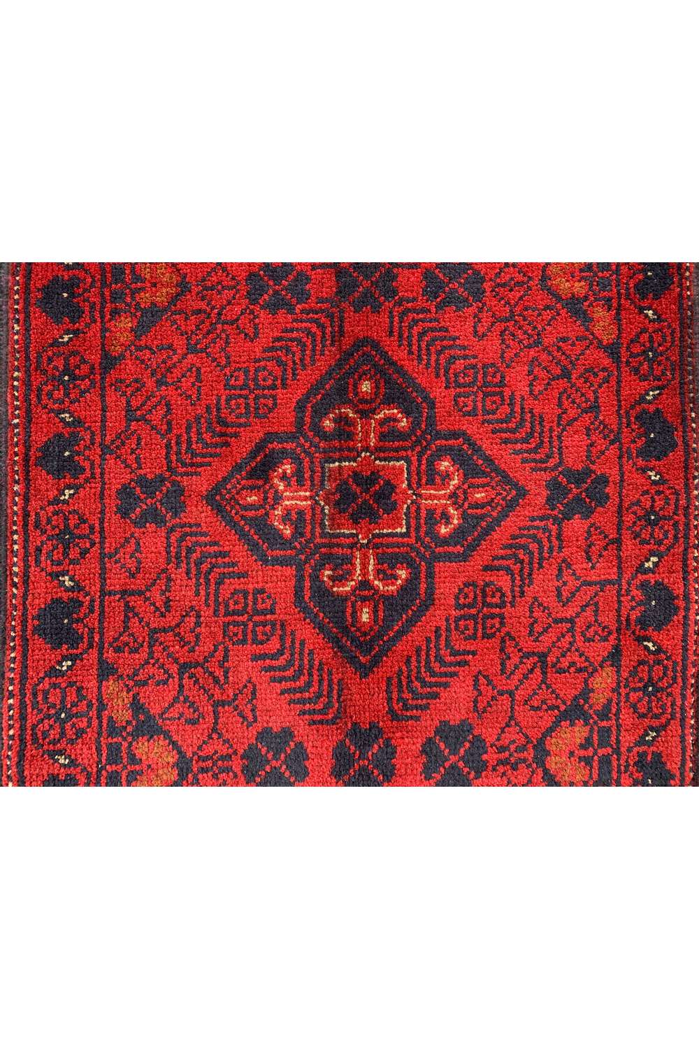 Fine Quality Hand Knotted Afghan Khal Muhammadi Wool Area Rug 5.0 x 1.9 Ft