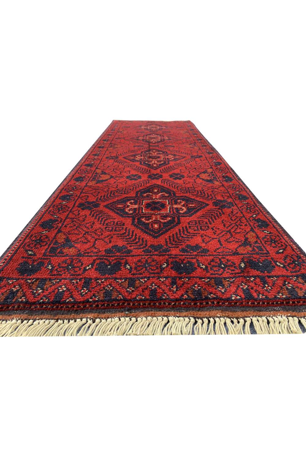 Fine Quality Hand Knotted Afghan Khal Muhammadi Wool Area Rug 5.0 x 1.9 Ft